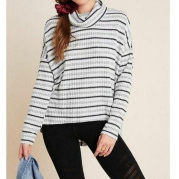 Anthropologie Sweaters - Anthropologie Saturday Sunday Pippa Hacci Top Womens MEDIUM Striped Cowl Neck